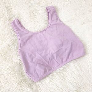 Lavender Twist Back Crop Top